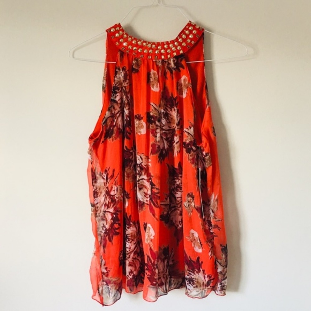 Red Flower Blouse - Picture 2 of 6
